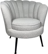 Hoom Interiors Shells - Fauteuil - Bouclé - Loungestoel