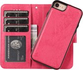 Mobiq - Étui portefeuille magnétique 2-en-1 iPhone SE (2022 / 2020)/8/7 | Rose