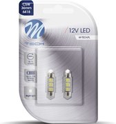 M- Tech LED C5W 12V 36mm - Basic 3x Led diode - Canbus - Wit - Set