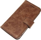 Made-NL Handgemaakte ( Apple iPhone 7P/8P ) book case vintage bruin soepel leer