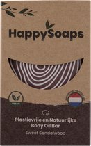 HappySoaps Body Oil Bar - Sweet Sandalwood - Houtig en Zoet Geurend - 100% Plasticvrij, Vegan & Natuurlijk - 70gr