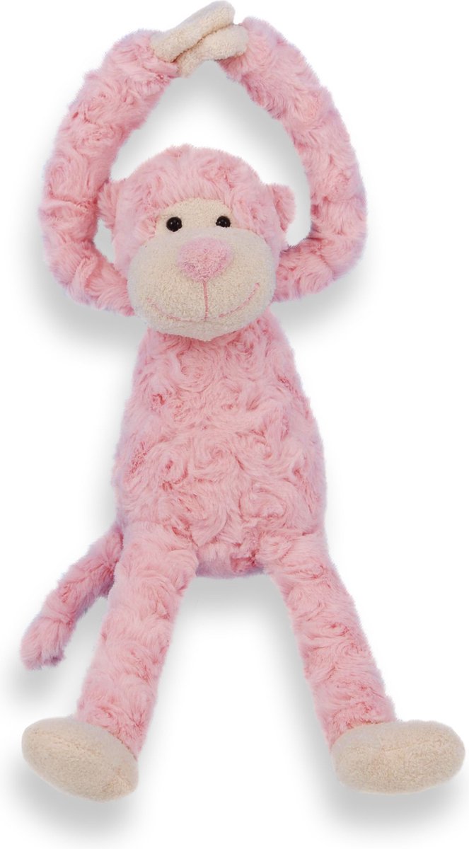 Giftbox Pink Monkey - cadeau baby meisje - kraamcadeau - babyshower - kraammand van Geboortegalerie — afbeelding 3