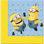 servetten Minions 33 cm geel/blauw 20 stuks