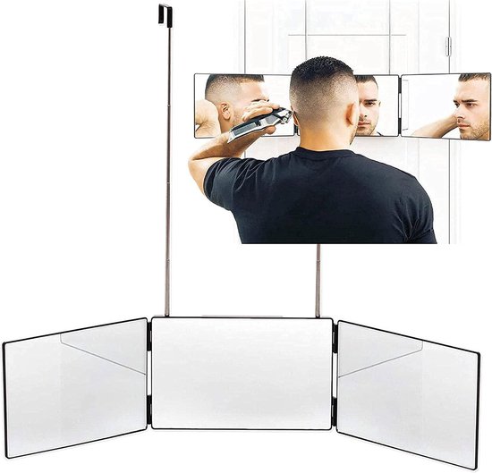 Beroep in het midden van niets Reorganiseren Drieluikspiegel - 360 graden spiegel - self cut mirror - make up spiegel -  scheer... | bol.com