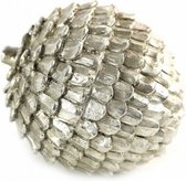 decoratie dennenappel 17 cm polyresin zilver