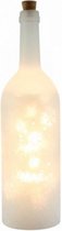decoratiefles kerst 14 led 9 x 32 cm glas transparant