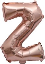 Folieballon / Letterballon Rose Goud  - Letter Z - 41cm