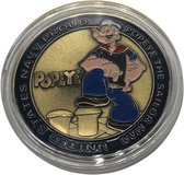 Popeye navy gedenkmunt, United states navy, Popeye the sailor man, Olive, Spinazie