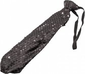 stropdas Metallic led 20 cm polyester zwart one-size
