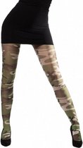 kousen Leger dames polyester legergroen one-size