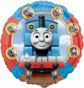 folieballon Thomas and Friends junior 45 cm blauw/rood