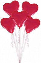 ballonnen hart 27,5 cm latex rood 5 stuks