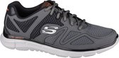 Skechers Satisfaction-Flash Point 58350-CCOR, Mannen, Grijs, Sneakers,Sportschoenen, maat: 39