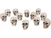 skulls 4 cm polyetheen wit 12 stuks