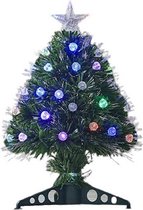 kunstkerstboom led 45 x 25 cm microvezel groen