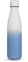 Saywhat Bottle Blue and White - 500ml - Drinkfles - Waterfles - Thermosfles - Thermoskan