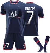 Mbappe Thuis Tenue voetbalshirt + Broek + Sokken Seizoen 2021 - 2022 Replica