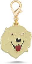 Halsband Hanger-Huisdier Sierraden - Huisdier Jewellery - Charm Badel Hanger - Golden Cream