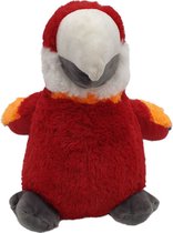 Papegaai rood pluche deurstopper 23 cm