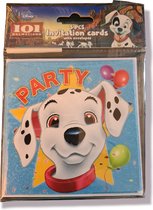 Uitnodiging 101 Dalmatiërs, hond, feestje, kinderfeestje, 5 stuks, kindercrea