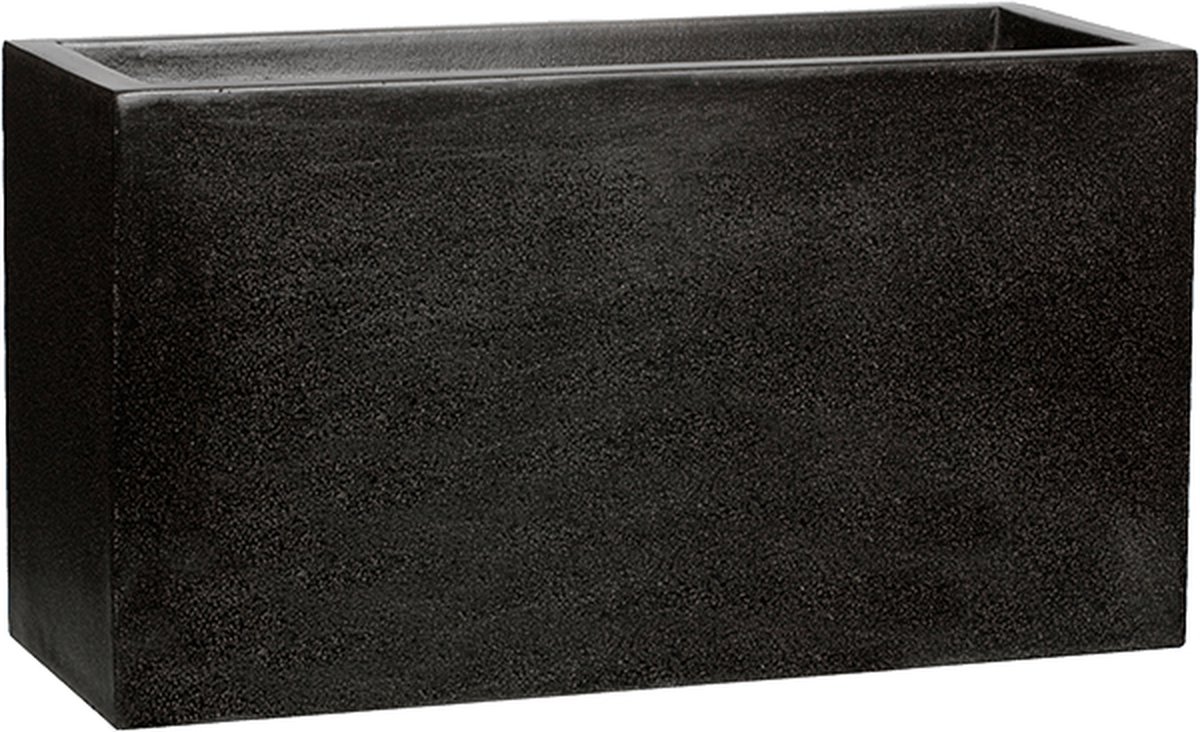 Capi Europe Rectangular Planter Terrazzo - 64x25x35 - Black