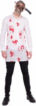 verkleedschort Slager heren polyester wit one-size