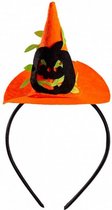 diadeem hoed pompoen junior 9,5 cm vilt oranje