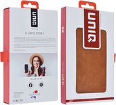 UNIQ Accessory Samsung Galaxy S22 Ultra Book Case hoesje - Pasjeshouder voor 3 pasjes - Magneetsluiting - Bruin