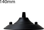Hangende kabelgreep zwarte kleur flexplaat voor lichtfitting 140 mm Kies plafondrozet