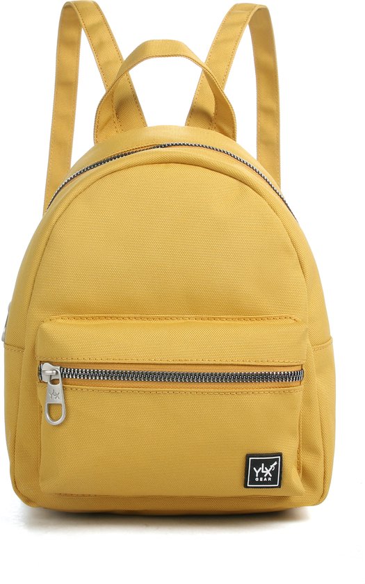 YLX Mini Backpack voor dames. Oker geel. Recycled Rpet materiaal. Gerecyclede plastic flessen. Eco-friendly. Mini rugzak - dames - vrouwen - tieners - meiden