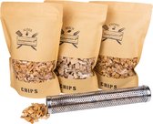 Chips Assortiment met Tube Smoker | BBQ | Rookhout | Kadopakket