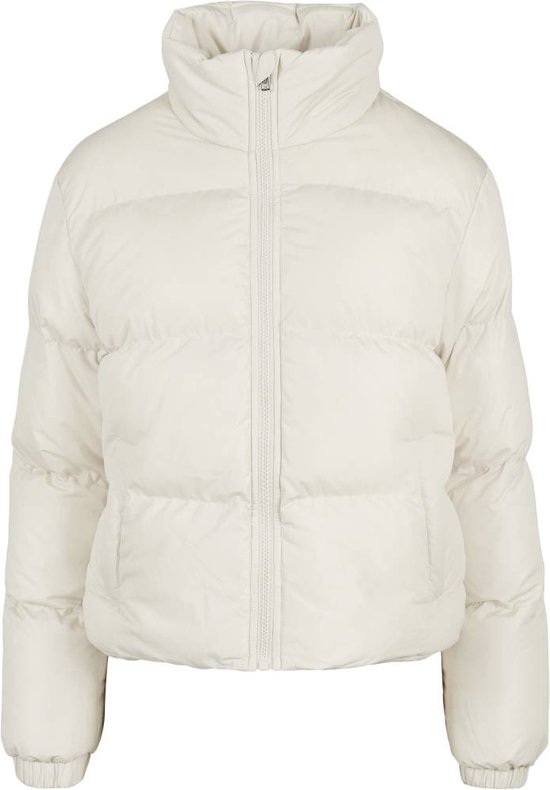 Urban Classics - Ladies Short Peached Puffer Jacket whitesand Gewatteerd jack - 5XL - Creme
