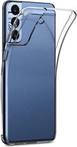 Hoesje Geschikt voor Samsung Galaxy S22 - S22 Hoes TPU Transparant Siliconen Case