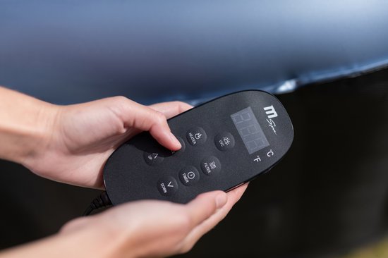 MSPA - Opblaasbare Jacuzzi voor 6 a 7 volwassenen - Luxe Spa 2026 - Verwarmde hottub met bubbels - Bubbelbad - Inclusief afstandsbediening, afdekzeil, schoonmaak filters, aansluitstuk, opblaasslang, verlichting en ingebouwde pomp - Jacuzzi - Welness