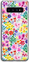 Case Company® - Samsung Galaxy S10 4G hoesje - Little Flowers - Soft Cover Telefoonhoesje - Bescherming aan alle Kanten en Schermrand