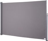 Outsunny Zijzonwering privacyscherm zonwering zijrolgordijn polyester grijs 300 x 200 cm 840-210V02