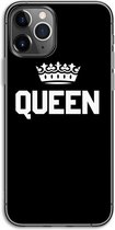 Case Company® - iPhone 11 Pro hoesje - Queen zwart - Soft Cover Telefoonhoesje - Bescherming aan alle Kanten en Schermrand