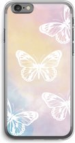Case Company® - iPhone 6 PLUS / 6S PLUS hoesje - White butterfly - Soft Cover Telefoonhoesje - Bescherming aan alle Kanten en Schermrand