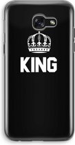 Case Company® - Samsung Galaxy A5 (2017) hoesje - King zwart - Soft Cover Telefoonhoesje - Bescherming aan alle Kanten en Schermrand
