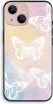 Case Company® - iPhone 13 hoesje - White butterfly - Biologisch Afbreekbaar Telefoonhoesje - Bescherming alle Kanten en Schermrand