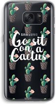 Case Company® - Samsung Galaxy S7 hoesje - Cactus quote - Soft Cover Telefoonhoesje - Bescherming aan alle Kanten en Schermrand