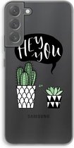 Case Company® - Samsung Galaxy S22 Plus hoesje - Hey you cactus - Soft Cover Telefoonhoesje - Bescherming aan alle Kanten en Schermrand
