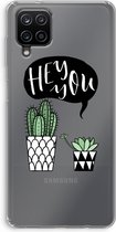 Case Company® - Samsung Galaxy A12 hoesje - Hey you cactus - Soft Cover Telefoonhoesje - Bescherming aan alle Kanten en Schermrand