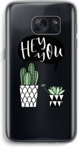 Case Company® - Samsung Galaxy S7 hoesje - Hey you cactus - Soft Cover Telefoonhoesje - Bescherming aan alle Kanten en Schermrand