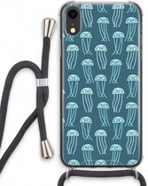 Case Company® - iPhone XR hoesje met Koord - Kwallie - Telefoonhoesje met Zwart Koord - Extra Bescherming aan alle Kanten en Over de Schermrand