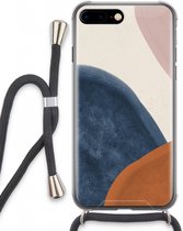 Case Company® - iPhone 7 PLUS hoesje met Koord - Geo #1 - Telefoonhoesje met Zwart Koord - Extra Bescherming aan alle Kanten en Over de Schermrand