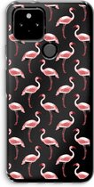 Case Company® - Google Pixel 5 hoesje - Flamingo - Soft Cover Telefoonhoesje - Bescherming aan alle Kanten en Schermrand