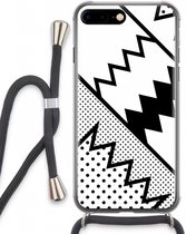 Case Company® - iPhone 8 Plus hoesje met Koord - Pop Art #5 - Telefoonhoesje met Zwart Koord - Extra Bescherming aan alle Kanten en Over de Schermrand