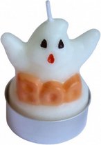 theelichtjes Halloween spook 5,5 cm wax wit 3 stuks