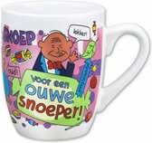 mok cartoon-stijl snoeper keramiek 325 ml wit